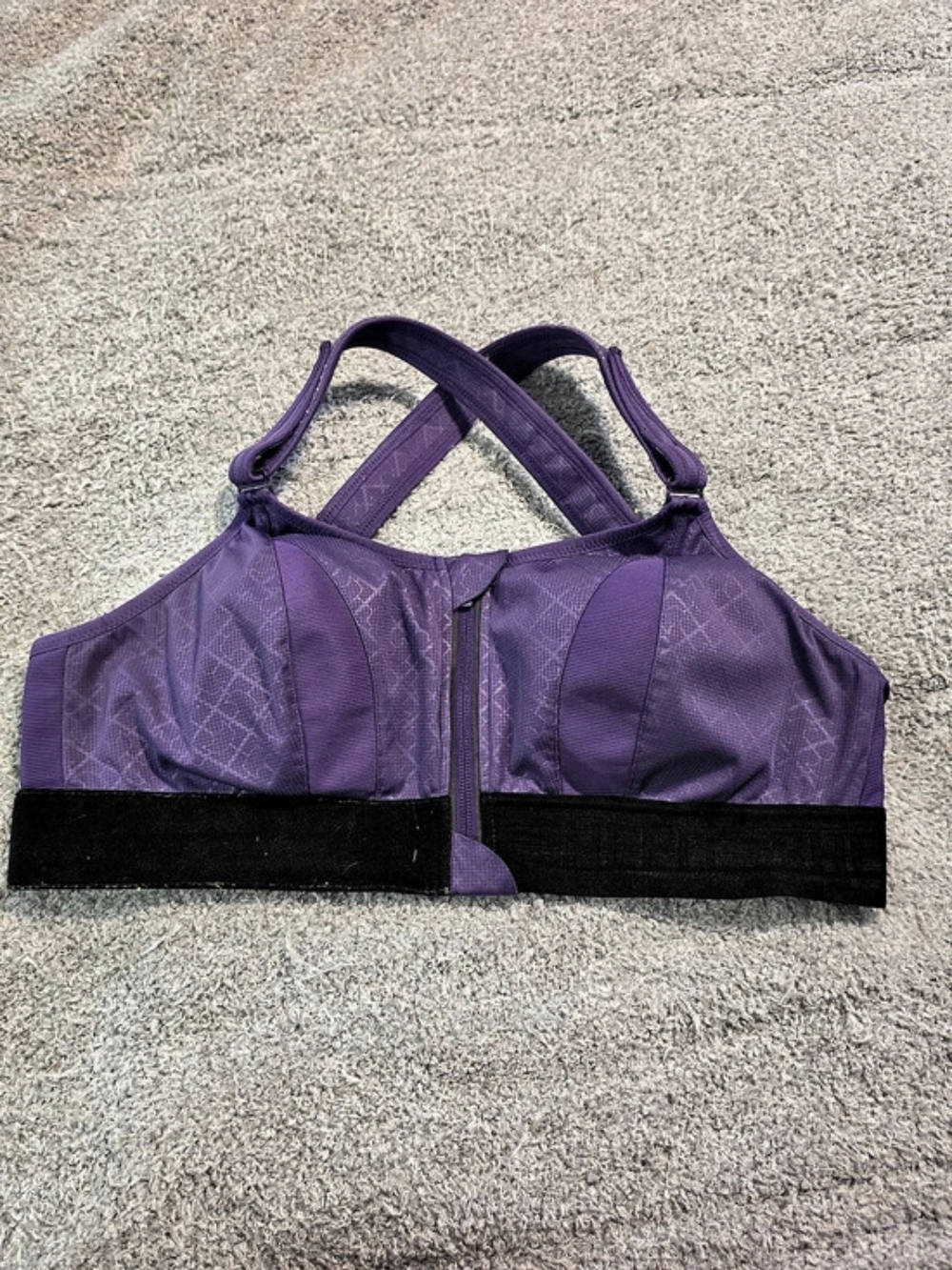 Knockout Front-Close Sports Bra Purple